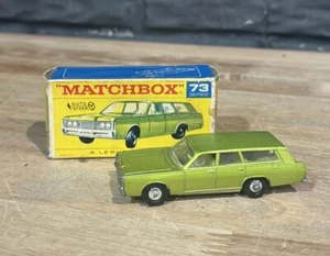 Matchbox Lesney Vintage 1968 Mercury Wagon 73 Green With Dogs & Original Box - Picture 1 of 10
