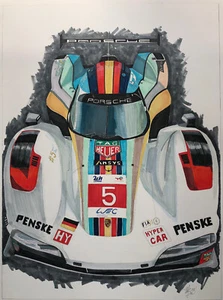 Racing SPORTS PLAYER PRINT, 2023 Penske Porsche di Michael Brown - Foto 1 di 1