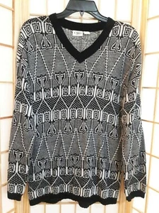 Cato Girls Black White Lightweight Aztec Print Sweater Sz XL - Picture 1 of 7