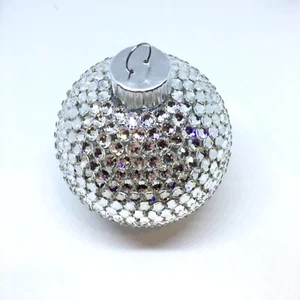 BLING Christmas Tree Ornament handmade with Swarovski Crystals 2-5/8” Disco Ball - Picture 1 of 4