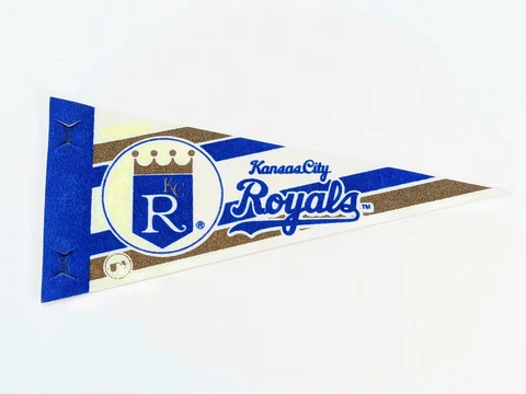 Vintage 1980's  MLB  Mini Pennant  - Kansas City Royals 4x9 Cover