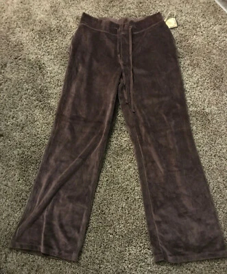 * CARIBBEAN JOE * PANTALONES DE POLIÉSTER MARRÓN CON CORDÓN * TALLA PEQUEÑA * Foto 1 de 2