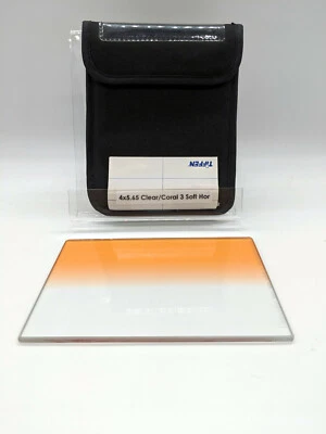 Tiffen 4x5.65" Coral 3 Soft-Edge Graduated Filter Horizontal Grad 4565CGCO3SH - Image 1 of 4