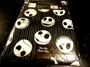 new PEVA TABLECLOTH Disney Nightmare Before Christmas  52" x 70"  Black White - Picture 1 of 3