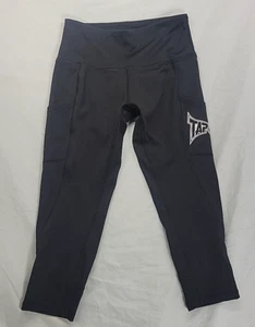 WWE TAPOUT Leggings Black Women's One Side Pocket Training Capri Size M - Picture 1 of 5