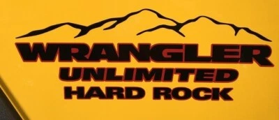 JUEGO DE CALCOMANÍAS DE VINILO JEEP WRANGLER ILIMITADO HARD ROCK FENDER 2 COLORES JK JKU Foto 1 de 3