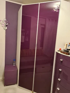 Kinderzimmer Möbelset, Eckkleiderschrank, Hochkommode, Nachttisch etc. - Bild 1 von 11