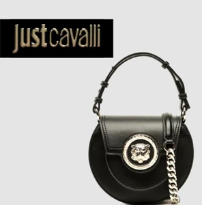 Just Cavalli Black Saddle Crossbody Handbag - Authentic Bags by BagaholiX (D252) - Picture 1 of 10