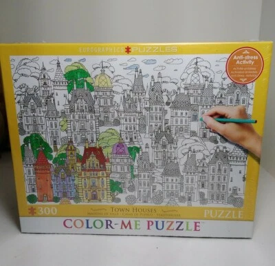 Eurographics Color-Me Jigsaw Puzzle set of 2 puzzles New  - Image 1 of 4