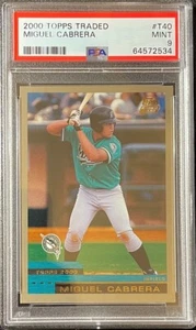 Miguel Cabrera 2000 Topps Traded #T40 Rookie Card PSA 9 Mint - Picture 1 of 2