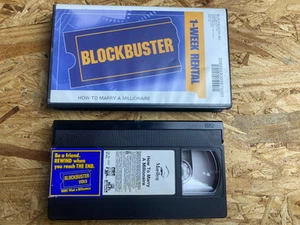 Blockbuster Video VHS Clamshell Case & VHS, How to Marry a Millionaire, UNTESTED - Picture 1 of 2