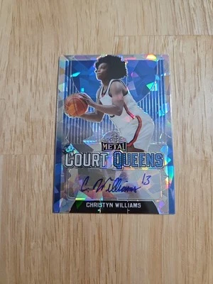 2021-22 Leaf Metal CHRISTYN WILLIAMS Court Queens Blue Crystal Autograph /25 - Image 1 of 4