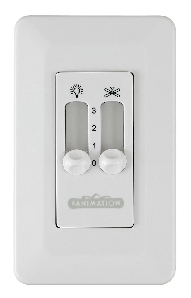 Fanimation CW2 3 Speed Fan Slide Wall Control - White - Image 1 of 1