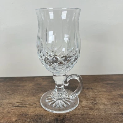 Taza de vidrio con patas de café irlandés Waterford Lismore Foto 1 de 4