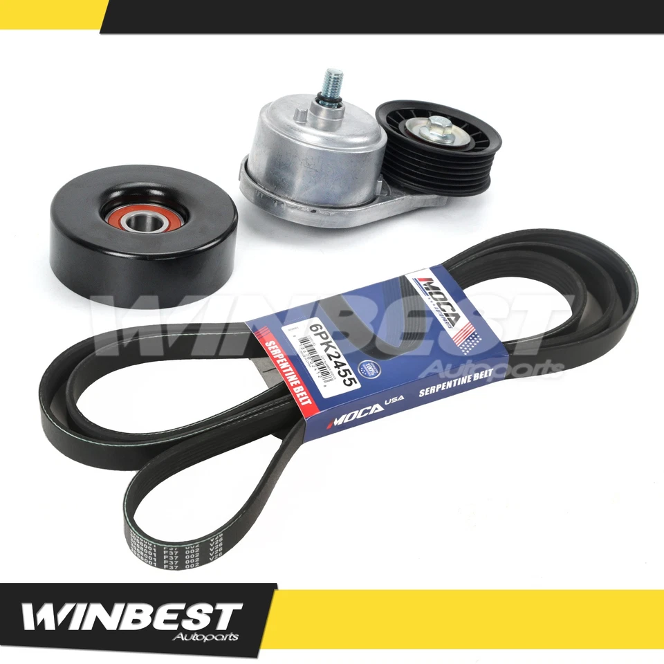 Serpentine Belt Drive Component Kit for Chevrolet Cadillac GMC Escalade 5.0 5.7L - Image 1 of 4