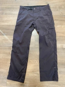 Prana Stretch Zion Herren 35 x 32 Gürtel grau gerade Passform Trail Wanderhose - Bild 1 von 9