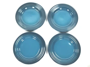 Le Creuset Steinzeug Vorspeisenteller 17 cm/6-3/4" 4er Set ~ TIEF TÜRKISFARBEN - Bild 1 von 7