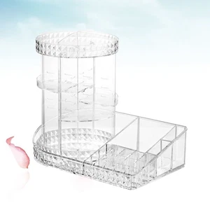 Acrylic Makeup Organizer Premium Rotating Cosmetic Perfume Display Storage Case - Picture 1 of 11