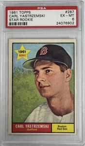 1961 TOPPS #287 CARL YASTRZEMSKI PSA 6 24076902 - Picture 1 of 2