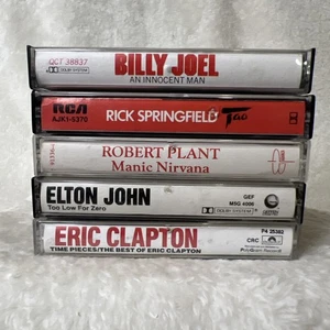 Classic Rock Cassette Lot – Clapton, Elton John, Billy Joel, Plant, Springfield - Picture 1 of 4