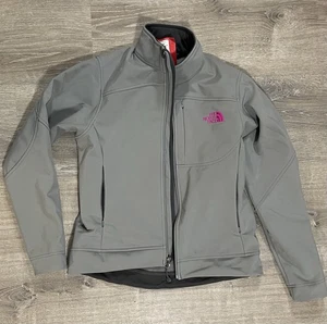 Chaqueta para mujer The North Face Caroleena pequeña gris paché y rosa caparazón suave con etiqueta - Imagen 1 de 20