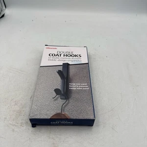 Officemate Double Coat Hooks Adjustable 1.25-3.5in Cubicle Charcoal 22005 - Picture 1 of 4