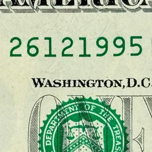 26th December 1995 Dollar 26 Dec 1995 Birthday Anniversary Fancy Serial Number - Picture 1 of 6
