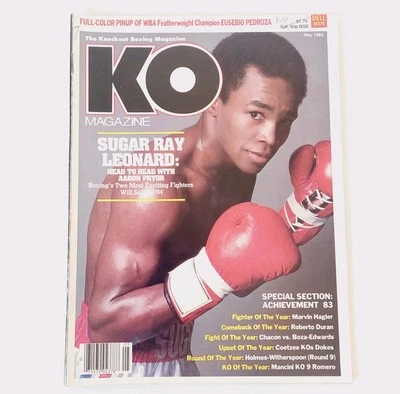 KO MAGAZINE SUGAR RAY LEONARD COVER MAY 1984 | BOXING MAGAZINE  - Image 1 of 4