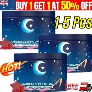 LullaBites Gummies For Sleep &Calmness Star Shaped Strawberry Flavor 60 Gummies~ - Foto 1 di 6