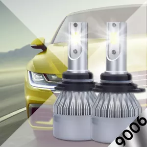 9006 388W 38800LM Dual-Sided LED Headlight Conversion Kit 6000K White Bulb Pair - Foto 1 di 12