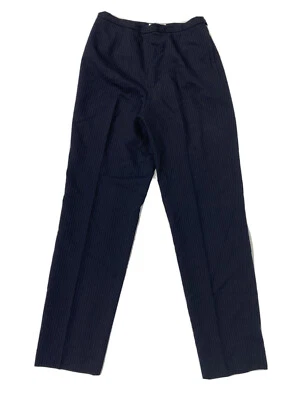 Pantalones de traje Larry Levine para mujer mezcla de lana carbón a rayas talla 8 Foto 1 de 4