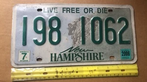 *License Plate, New Hampshire, Live Free or Die, 198 1062 - Bild 1 von 2