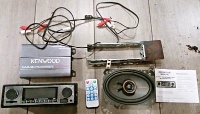 RADIO KIT SS-5513 BLUETOOTH MP3 + REMOTE + KENWOOD 400w AMP + KICKER SPEAKER HOT - Image 1 of 4