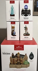 Disney Haunted Mansion Replica Ride Hallmark Storyteller Ornament 6 Piece Set - Picture 1 of 11