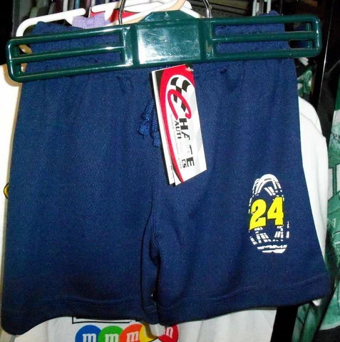 VINTAGE CHASE #24 DUPONT JEFF GORDON YOUTH KIDS POLYESTER GYM SHORTS X LARGE NWT Cover