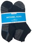 Michael Kors 6-Pairs PERFORMANCE Cushion LOW CUT Socks BLACK Men's LARGE