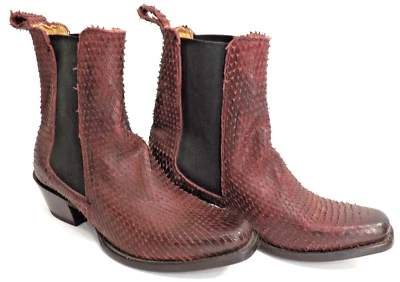Botas Chelsea Stetson Python Estampado Piel de Serpiente - Para Hombre Talla 6.5 - Para Mujer Talla 8 Foto 1 de 4