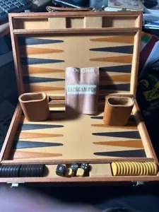 Vintage Bakelit Buttercotch & braunes Backgammon - Komplettset 10x15" - Bild 1 von 10