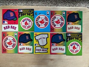 1980s Fleer Boston Red Sox Team Stickers, lot of 10