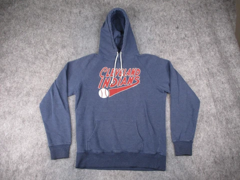 Cleveland Indians Sweatshirt Mens Medium Blue Homage MLB Baseball Sweater Adult Cover