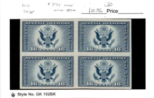 United States Postage Stamp, #771 Mint Block, 1935 Eagle (AI) - Picture 1 of 1