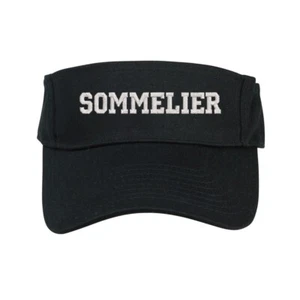 Sonnenblende Kappe Mütze Sommelier bestickt schwarz - Bild 1 von 2