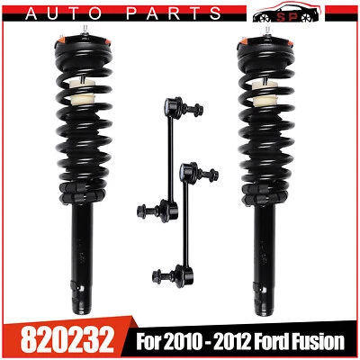 For 2010 2011 2012 Ford Fusion Front Complete Struts & Sway Bar End Links Kit - Image 1 of 4