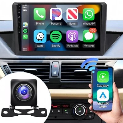 4+64G Para BMW X1 2010-2016 Carplay Android 14 Coche Navegación GPS Radio BT Estéreo Foto 1 de 4