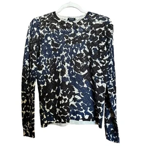 Worth New York Sweater Womens Small Multicolor Print Wool Pullover Sweatshirt - Picture 1 of 9