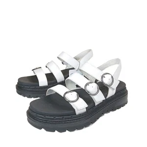 Skechers Jammers-Lite Poppin Damen-Sandalen 8 weiß Leder Riemchen bequem neu - Bild 1 von 5