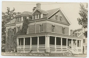 Colonel Quarters Fort Harrison Indiana RPPC - Picture 1 of 2