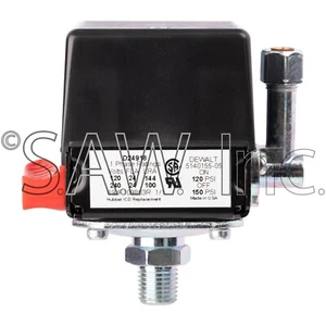 D24918 DeVilbiss/DeWALT/Craftsman 1/4" NPT Port Pressure Switch 120/150 PSI - Picture 1 of 5