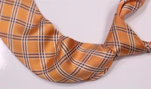 Kamakura Hemdenmacher Japan orange kariert Seide Handarbeit Krawatte Krawatte - Bild 1 von 6