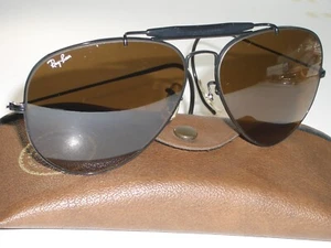 62MM B&L RAY BAN B15 GRADIENT MIRROR GLASS WRAPAROUNDS OUTDOORSMAN II SUNGLASSES - Picture 1 of 14
